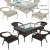 RATTAN 80X130 RECTANGULAR TABLE SET