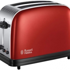 Russell Hobbs 23330 Stainless Steel 2 Slice Toaster, Red